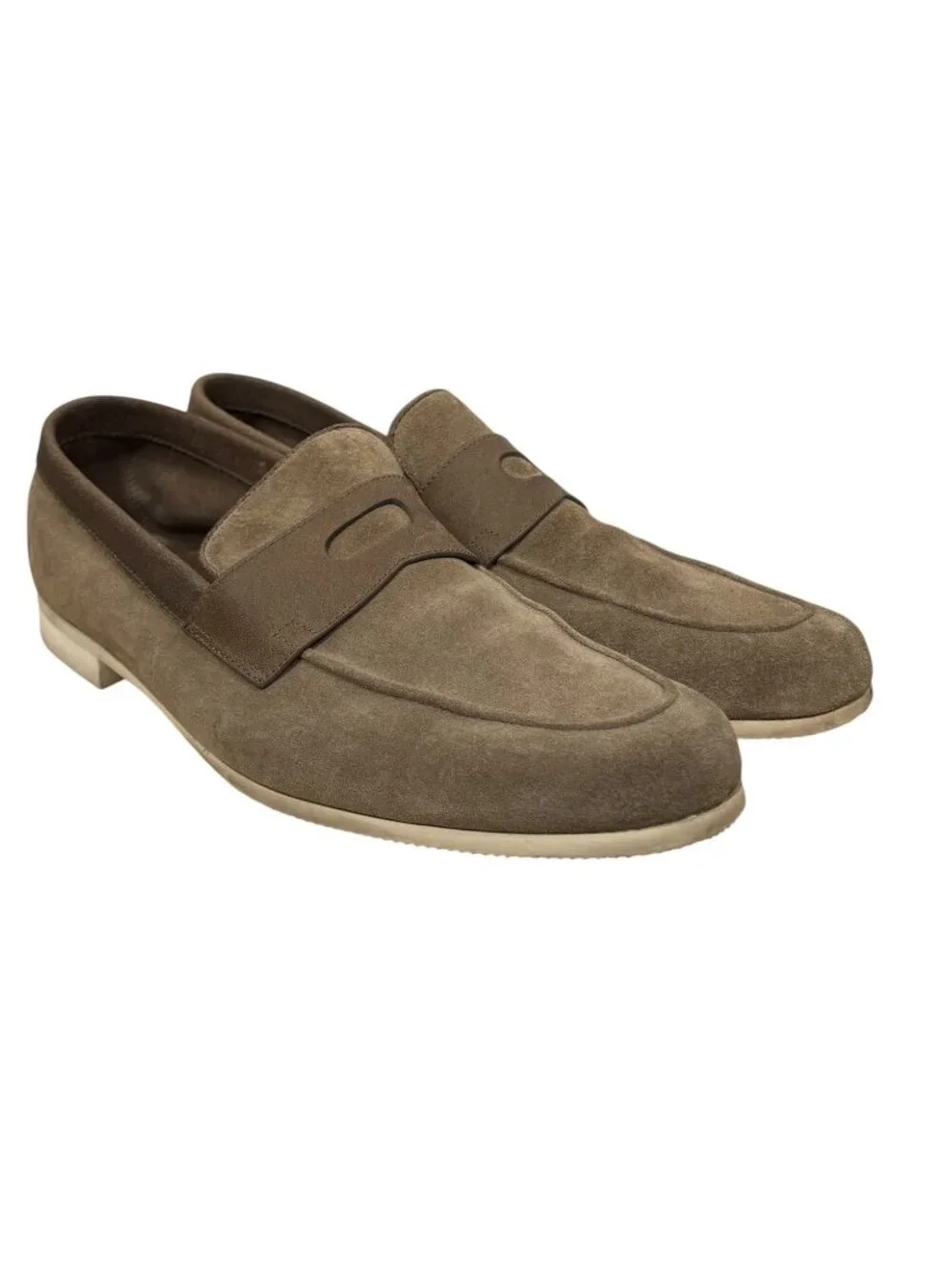 John Lobb Suede Leather Loafers Size UK 8.5